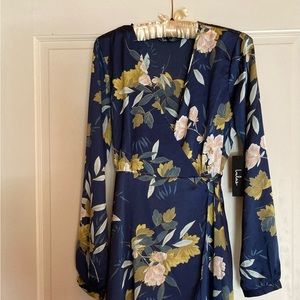 Lulu's Floral Wrap Dress
